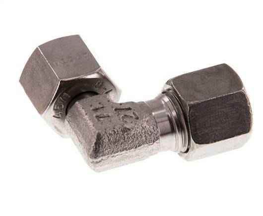 Accesorio de corte en codo de acero inoxidable 8L con rótula 315 bar FKM ajustable ISO 8434-1