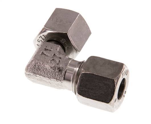 Accesorio de corte en codo de acero inoxidable 8L con rótula 315 bar FKM ajustable ISO 8434-1