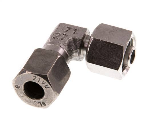 Accesorio de corte en codo de acero inoxidable 8L con rótula 315 bar FKM ajustable ISO 8434-1