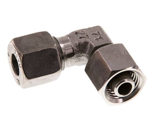Accesorio de corte en codo de acero inoxidable 8L con rótula 315 bar FKM ajustable ISO 8434-1