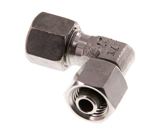 Accesorio de corte en codo de acero inoxidable 8L con rótula 315 bar FKM ajustable ISO 8434-1
