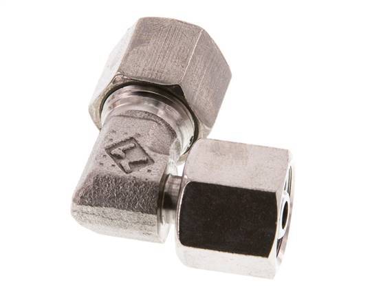 Accesorio de corte en codo de acero inoxidable 8S con rótula 630 bar FKM ajustable ISO 8434-1