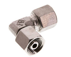 Accesorio de corte en codo de acero inoxidable 8S con rótula 630 bar FKM ajustable ISO 8434-1