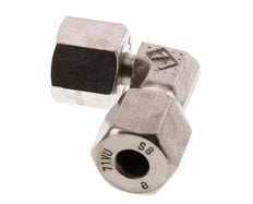 Accesorio de corte en codo de acero inoxidable 8S con rótula 630 bar FKM ajustable ISO 8434-1