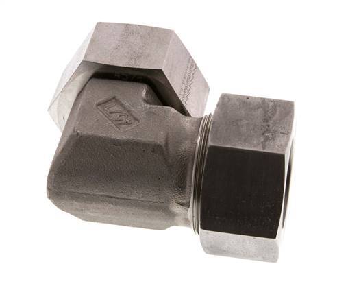 Racor de acero inoxidable 38S con rótula 315 bar FKM ajustable ISO 8434-1
