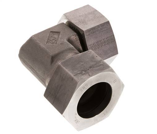 Racor de acero inoxidable 38S con rótula 315 bar FKM ajustable ISO 8434-1