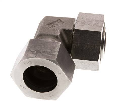 Racor de acero inoxidable 38S con rótula 315 bar FKM ajustable ISO 8434-1