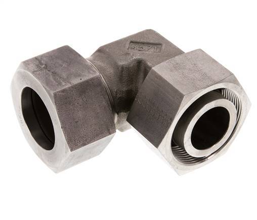 Racor de acero inoxidable 38S con rótula 315 bar FKM ajustable ISO 8434-1