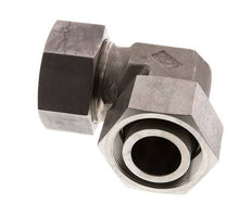 Racor de acero inoxidable 38S con rótula 315 bar FKM ajustable ISO 8434-1