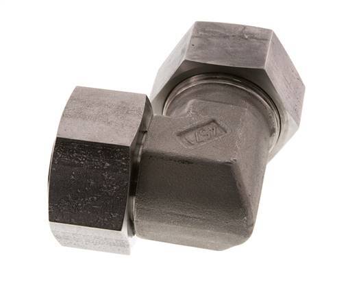 Racor de acero inoxidable 38S con rótula 315 bar FKM ajustable ISO 8434-1