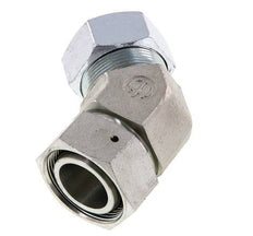 Racor de corte en codo de 45 grados de acero galvanizado 35L con rótula 160 bar Cono de cierre con junta tórica de NBR Ajustable ISO 8434-1
