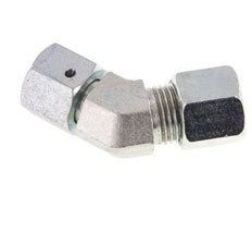 8S Codo de acero galvanizado de 45 grados con rótula 630 bar Junta tórica de NBR Cono de sellado ajustable ISO 8434-1