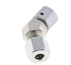8S Codo de acero galvanizado de 45 grados con rótula 630 bar Junta tórica de NBR Cono de sellado ajustable ISO 8434-1