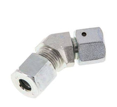 8S Codo de acero galvanizado de 45 grados con rótula 630 bar Junta tórica de NBR Cono de sellado ajustable ISO 8434-1