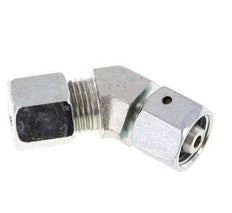 8S Codo de acero galvanizado de 45 grados con rótula 630 bar Junta tórica de NBR Cono de sellado ajustable ISO 8434-1