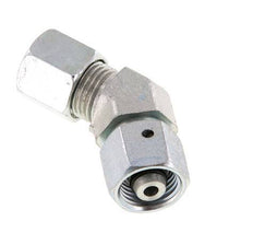 8S Codo de acero galvanizado de 45 grados con rótula 630 bar Junta tórica de NBR Cono de sellado ajustable ISO 8434-1