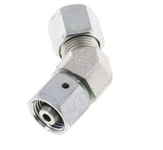 8S Codo de acero galvanizado de 45 grados con rótula 630 bar Junta tórica de NBR Cono de sellado ajustable ISO 8434-1