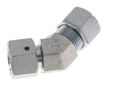 12S Codo de acero galvanizado de 45 grados con rótula 630 bar Junta tórica de NBR Cono de sellado ajustable ISO 8434-1