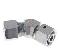 12S Codo de acero galvanizado de 45 grados con rótula 630 bar Junta tórica de NBR Cono de sellado ajustable ISO 8434-1