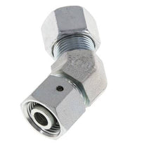 12S Codo de acero galvanizado de 45 grados con rótula 630 bar Junta tórica de NBR Cono de sellado ajustable ISO 8434-1