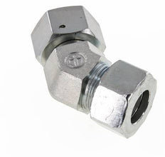 25S Codo de acero galvanizado de 45 grados con rótula de 400 bar Cono de cierre con junta tórica de NBR Ajustable ISO 8434-1