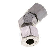 10S Codo de acero inoxidable de 45 grados con rótula de 630 bar Cono de sellado con junta tórica de FKM ajustable ISO 8434-1