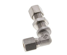 8S Stainless Steel Elbow Compression Fitting Bulkhead 500 bar ISO 8434-1