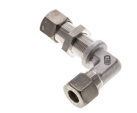 12S Stainless Steel Elbow Compression Fitting Bulkhead 400 bar ISO 8434-1
