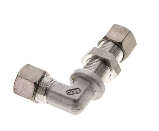 12S Stainless Steel Elbow Compression Fitting Bulkhead 400 bar ISO 8434-1