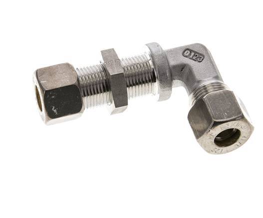 12S Stainless Steel Elbow Compression Fitting Bulkhead 400 bar ISO 8434-1