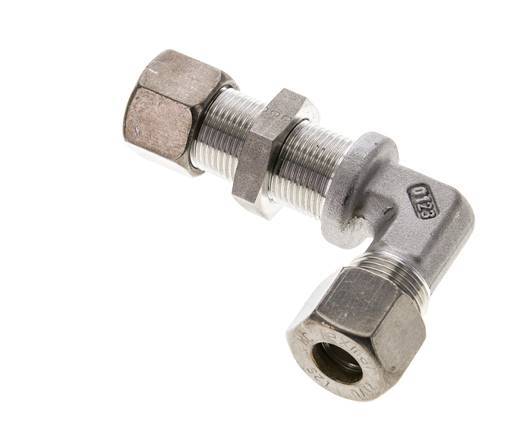 12S Stainless Steel Elbow Compression Fitting Bulkhead 400 bar ISO 8434-1