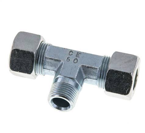 15L & M18x1.5 (con) Racor en T de acero zincado con rosca macho 315 bar ISO 8434-1
