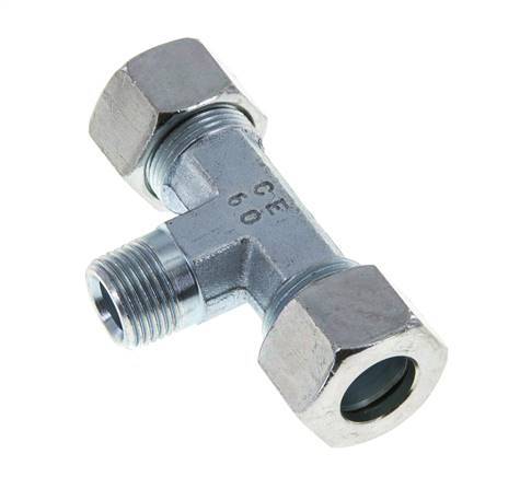 15L & M18x1.5 (con) Racor en T de acero zincado con rosca macho 315 bar ISO 8434-1