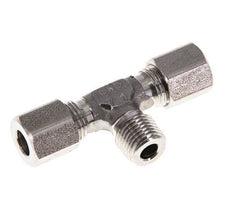Accesorio de corte en T de acero inoxidable 6LL y M10x1 (con) con rosca macho 100 bar ISO 8434-1