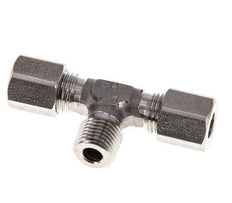 Accesorio de corte en T de acero inoxidable 6LL y M10x1 (con) con rosca macho 100 bar ISO 8434-1
