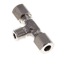 Accesorio de corte en T de acero inoxidable 6LL y M10x1 (con) con rosca macho 100 bar ISO 8434-1