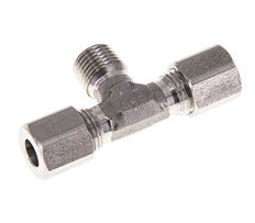 Accesorio de corte en T de acero inoxidable 6LL y M10x1 (con) con rosca macho 100 bar ISO 8434-1