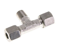 Accesorio de corte en T de acero inoxidable 8L y M12x1,5 (con) con rosca macho 315 bar ISO 8434-1