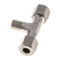 Accesorio de corte en T de acero inoxidable 8L y M12x1,5 (con) con rosca macho 315 bar ISO 8434-1