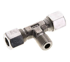 Accesorio de corte en T de acero inoxidable 10L y M14x1,5 (con) con rosca macho 315 bar ISO 8434-1
