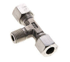 Accesorio de corte en T de acero inoxidable 10L y M14x1,5 (con) con rosca macho 315 bar ISO 8434-1