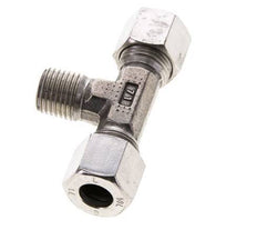 Accesorio de corte en T de acero inoxidable 10L y M14x1,5 (con) con rosca macho 315 bar ISO 8434-1