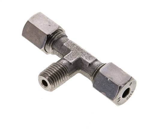 6S & M12x1.5 (con) Stainless Steel T-Shape Tee Cutting Fitting with Male Threads 630 bar ISO 8434-1