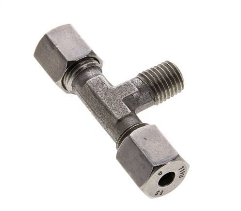 6S & M12x1.5 (con) Stainless Steel T-Shape Tee Cutting Fitting with Male Threads 630 bar ISO 8434-1