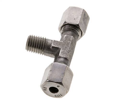 6S & M12x1.5 (con) Stainless Steel T-Shape Tee Cutting Fitting with Male Threads 630 bar ISO 8434-1