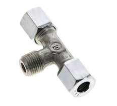 Racor de corte en T de acero galvanizado 6LL y R1/8'' con rosca macho 100 bar ISO 8434-1