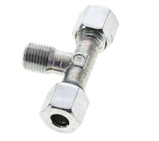 Accesorio de corte en T de acero con forma de T de 8L y R1/4'' con rosca macho 315 bar ISO 8434-1