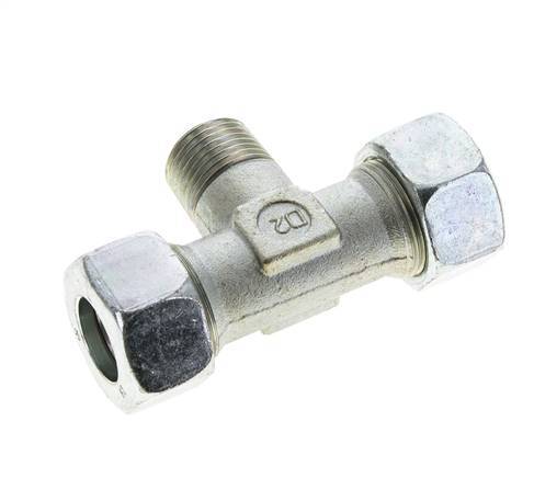 Accesorio de corte en T de acero 18L y R1/2'' con rosca macho 315 bar ISO 8434-1