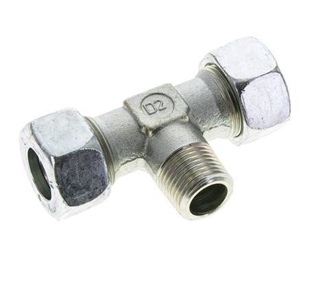 Accesorio de corte en T de acero 18L y R1/2'' con rosca macho 315 bar ISO 8434-1