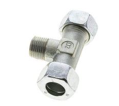 Accesorio de corte en T de acero 18L y R1/2'' con rosca macho 315 bar ISO 8434-1